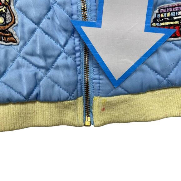 DISNEY TUTU COUTURE Beauty and the Beast Blue Quilted Jacket 5-6 Girls *READ* - Picture 5 of 6